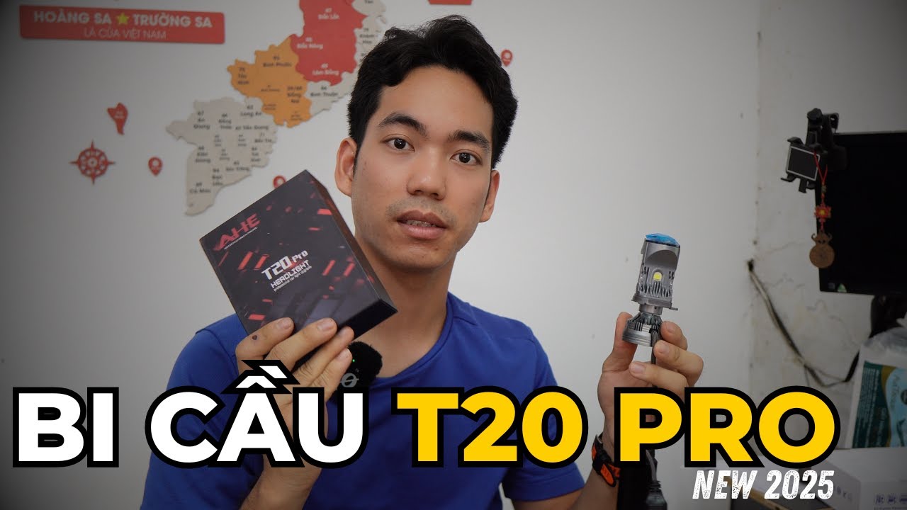 Đèn bi cầu mini H4 gắn Ô tô T20 Pro. Công nghệ màn chập như bi 3.0