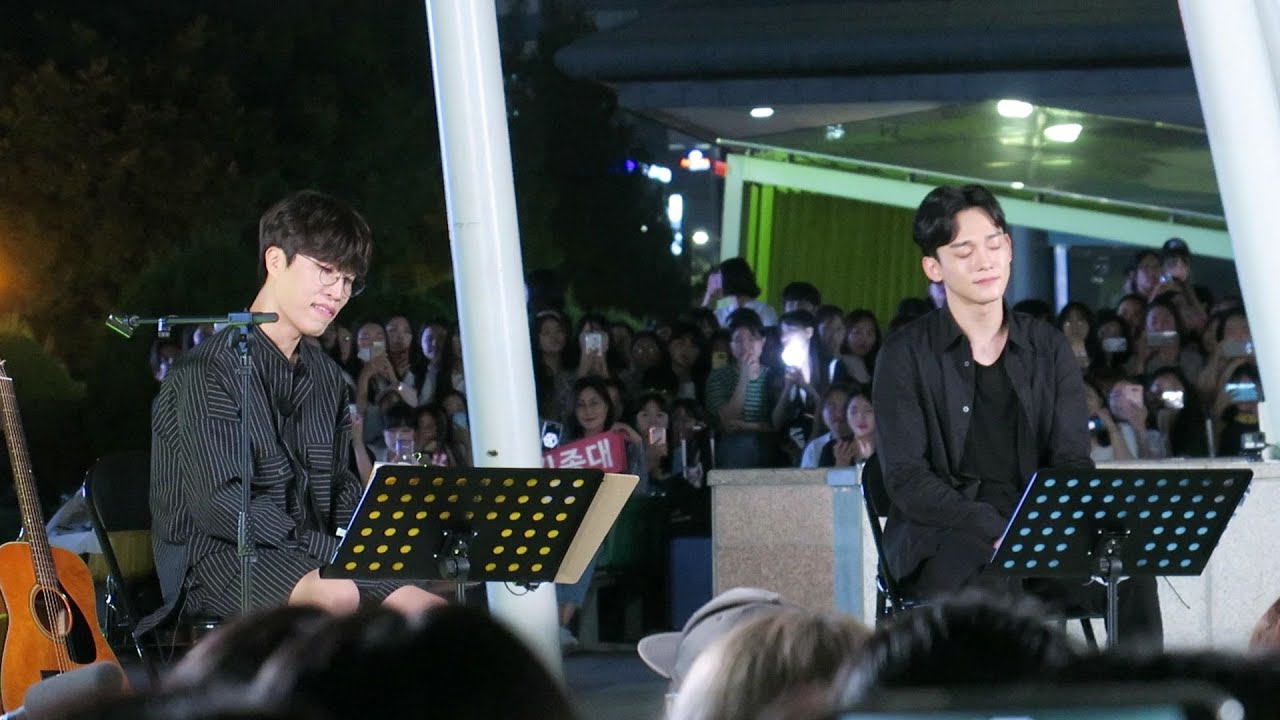 190829 보고싶다 (cover) - 고영배 X 첸(CHEN) X 조정치 @광주 유스퀘어 버스킹