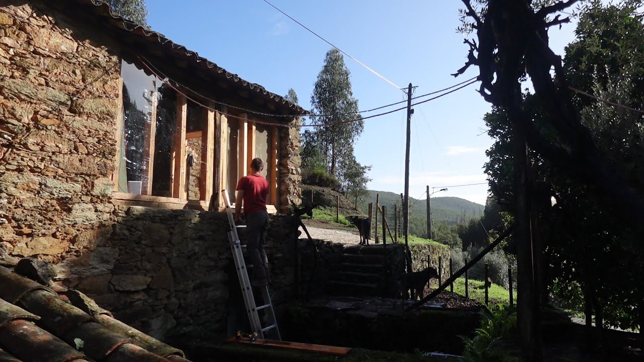 #10 - Demolishing Ceilings & Installing Temporary Windows at Our Stone House in Central Portugal