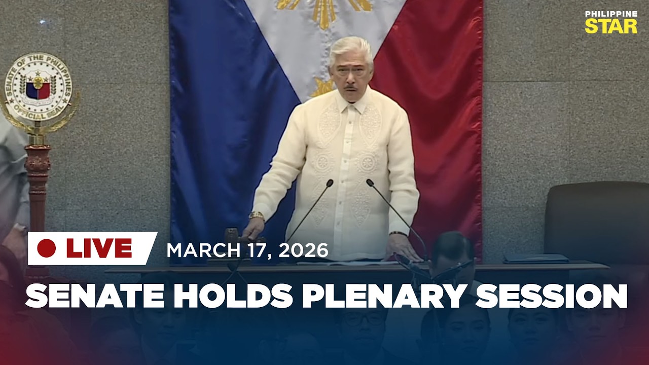 LIVESTREAM: Senate holds plenary session (March 17, 2026)
