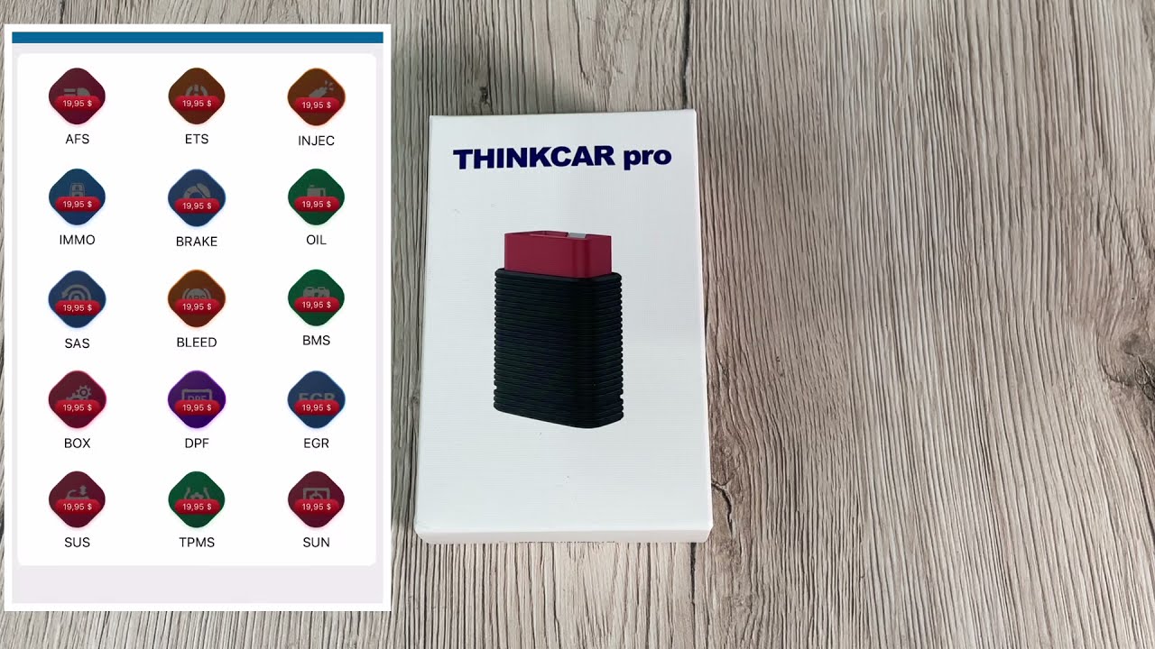 Thinkcar Pro 5 Car Brands Free 1 Year Full System Bluetooth Diagnostic Tool unboxing & instructions