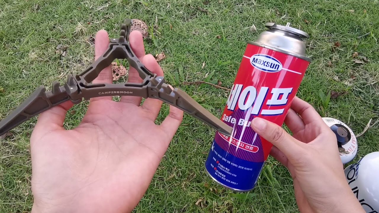 Campingmoon Canister Stand Review, Simple Tips on Camping Stove Top Set up & Butane Gas Refill