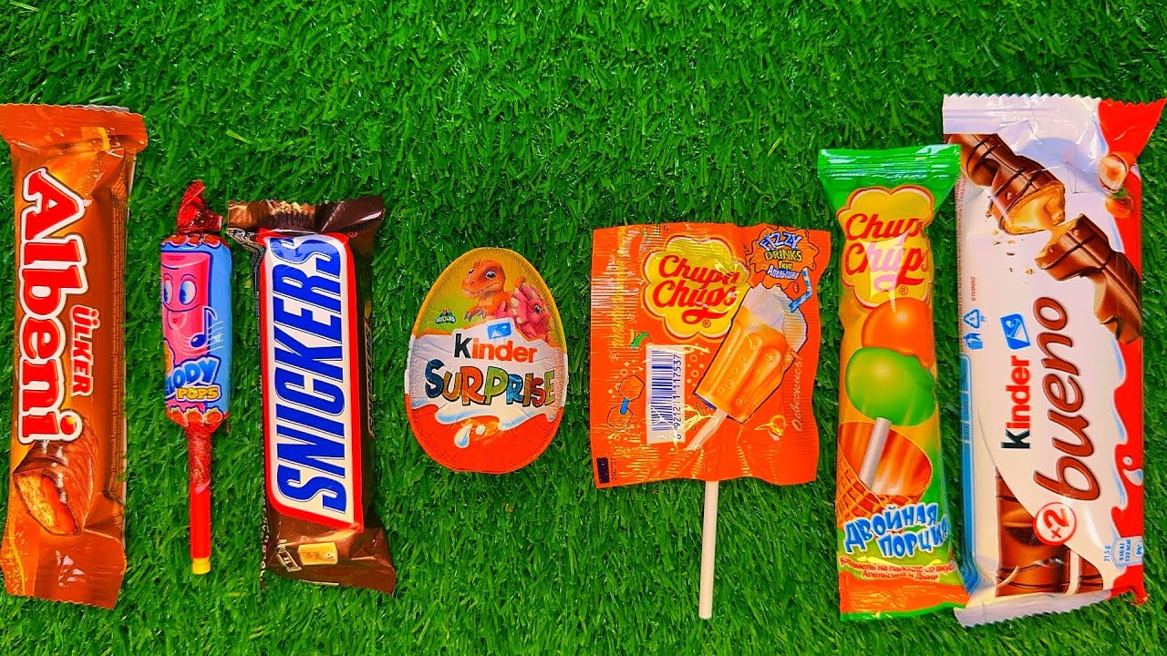 ASMR Most Popular Candies 🍭 Rainbow Lollipops & Chocolate Unwrapping Eating Sounds