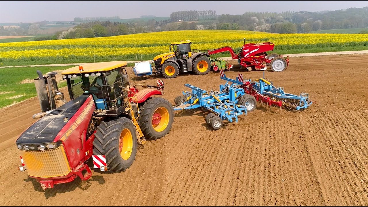 Versatile 405 & JCB Fastrac 8330 | Cultivating & Planting | Unique en Belgique 🇧🇪