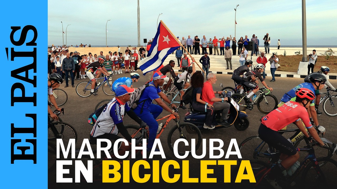 CUBA protestan en bicicleta contra el imperialismo de Estados Unidos | EL PA&Iacute;S