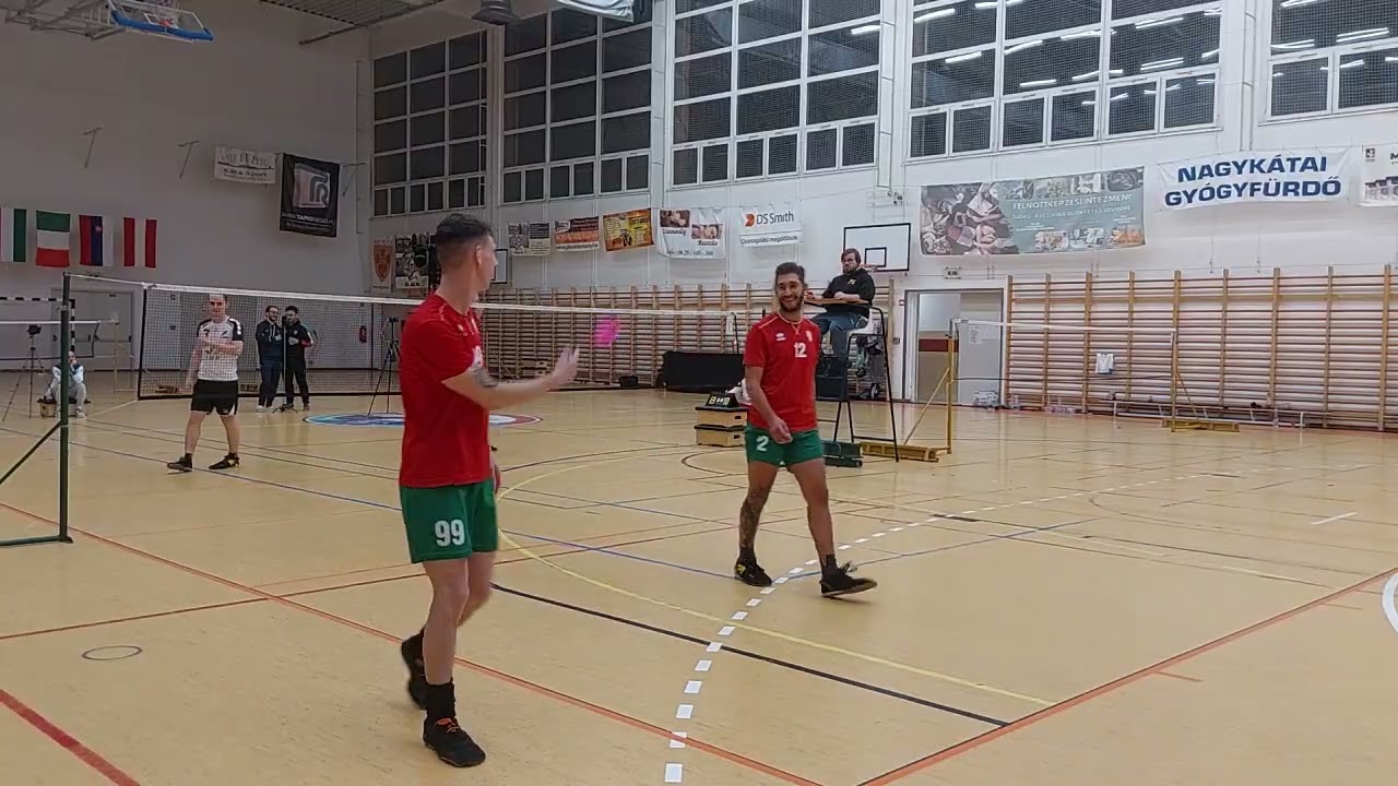 Lábtoll-labda, 8.Lábtoll EB., Férfi páros döntő: Magyarország 2. -Németország 2.