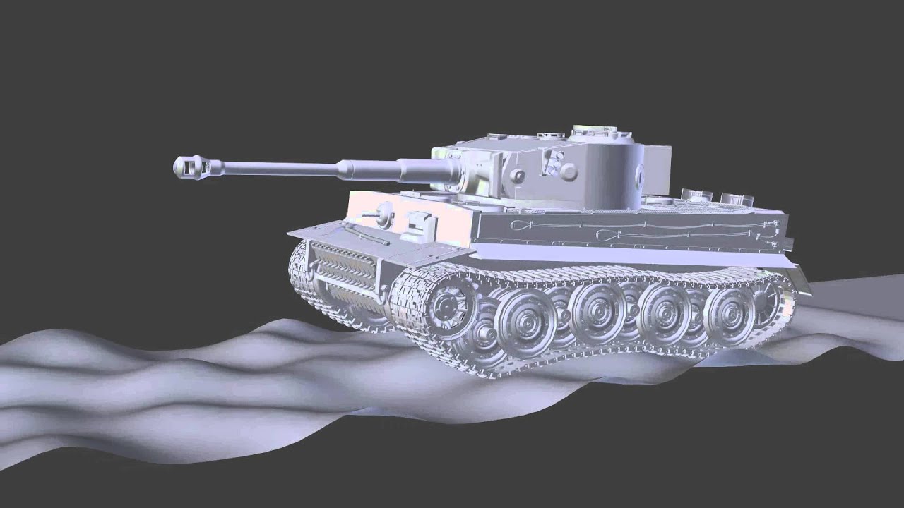 blender 3D Tiger Tank rig test