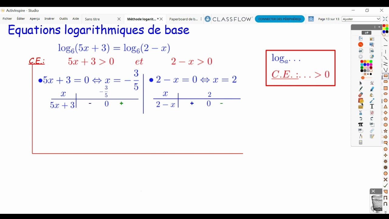 M&eacute;thode : &Eacute;quation log de base a (vid&eacute;o 4)
