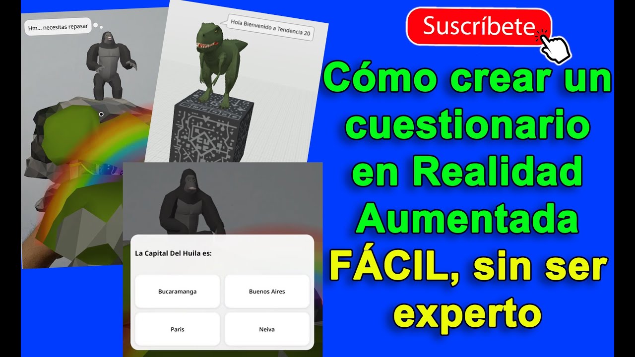 Como hacer un cuestionario en Realidad Aumentada muy fácil, sin ser experto