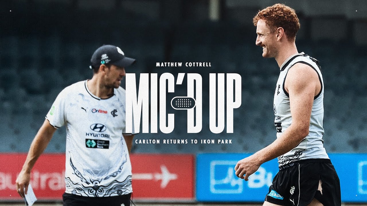 What happens when Carlton's resident pest is MIC'D UP at training? 😂