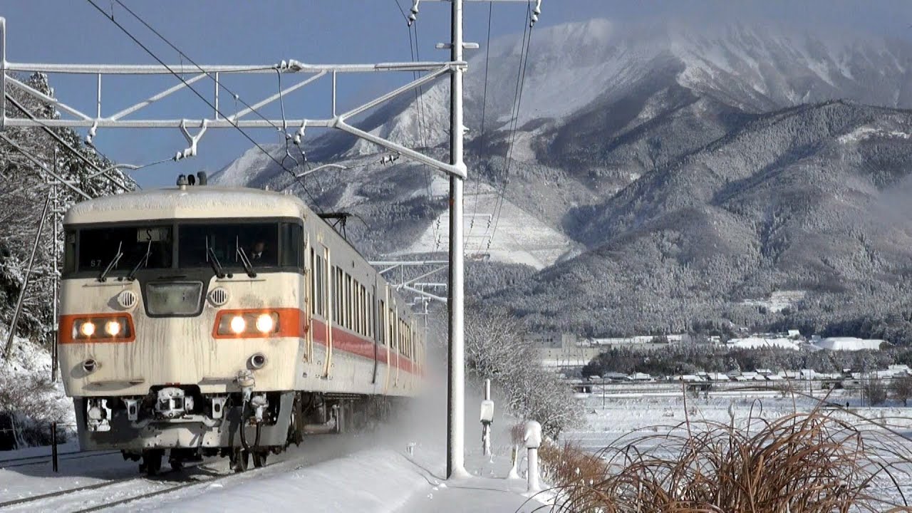 さよならJR東海117系 雪の伊吹山バック 【JR Central 117 series】