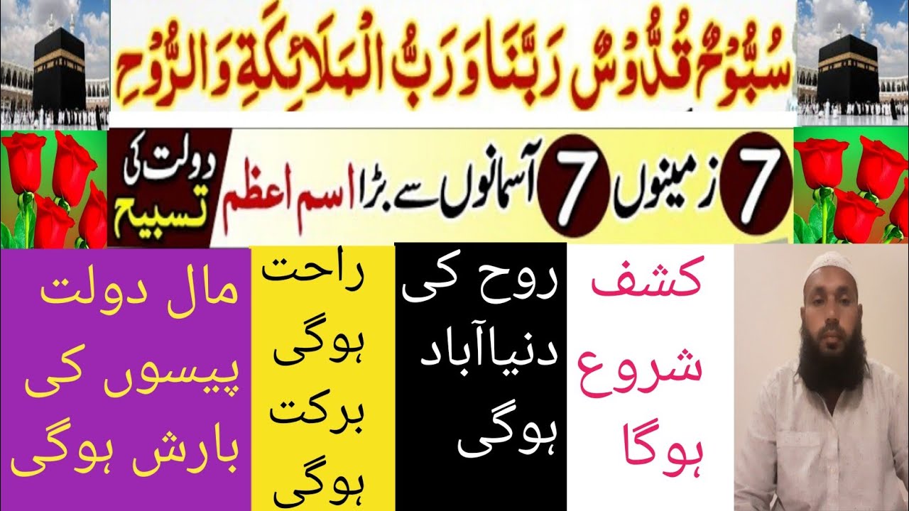 Subbuhun Quddusun Rabbuna Warabbul Malaikati Warruh Ka  Wazifa/Wazifa For Money/MolanaAbdulSami987