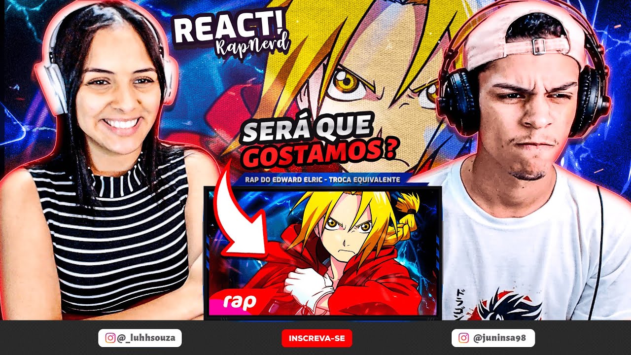 Rap do Edward Elric (Fullmetal Alchemist) - TROCA EQUIVALENTE | NERD HITS | [React RapNerd] 🔥