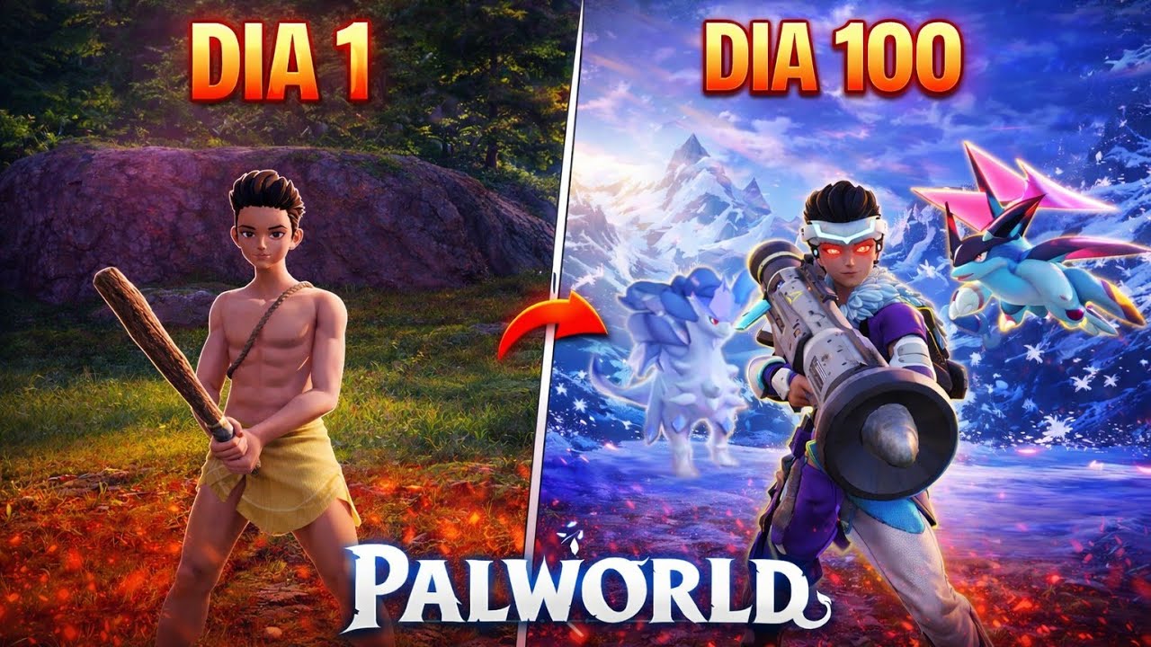 Passei 100 dias no PALWORLD - O FILME