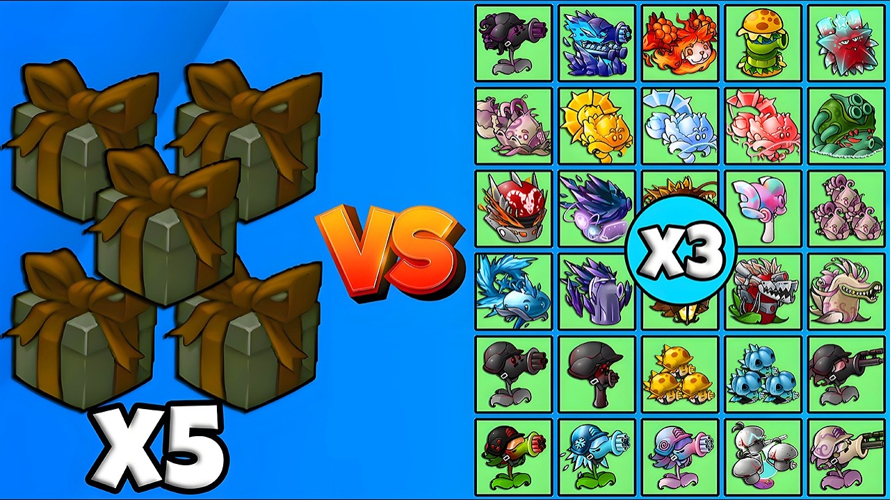 5 Zombies Box vs All Plants Fusion x3 - PVZ Fusion