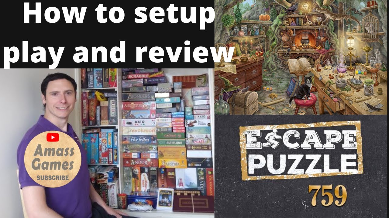 Ravensburger escape room Exit puzzle 759 How to setup play and review board game AmassGames jigsaw