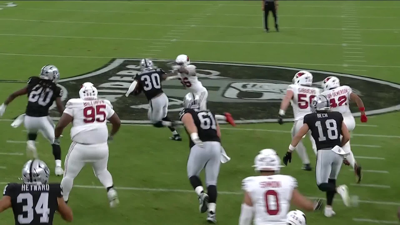 Mike Washington's 53-yard burst gets Raiders deep into Cards territory