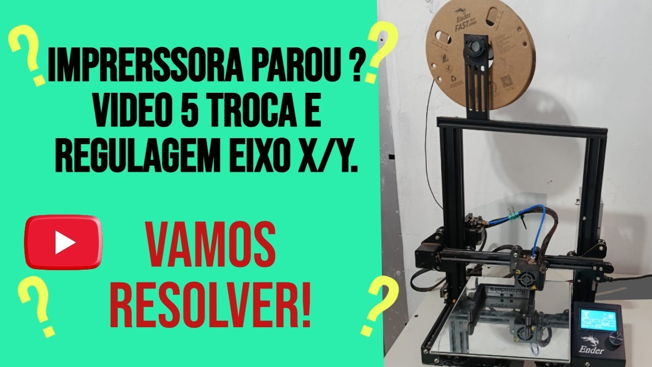 Como limpar e regular eixo x/y ender 3.