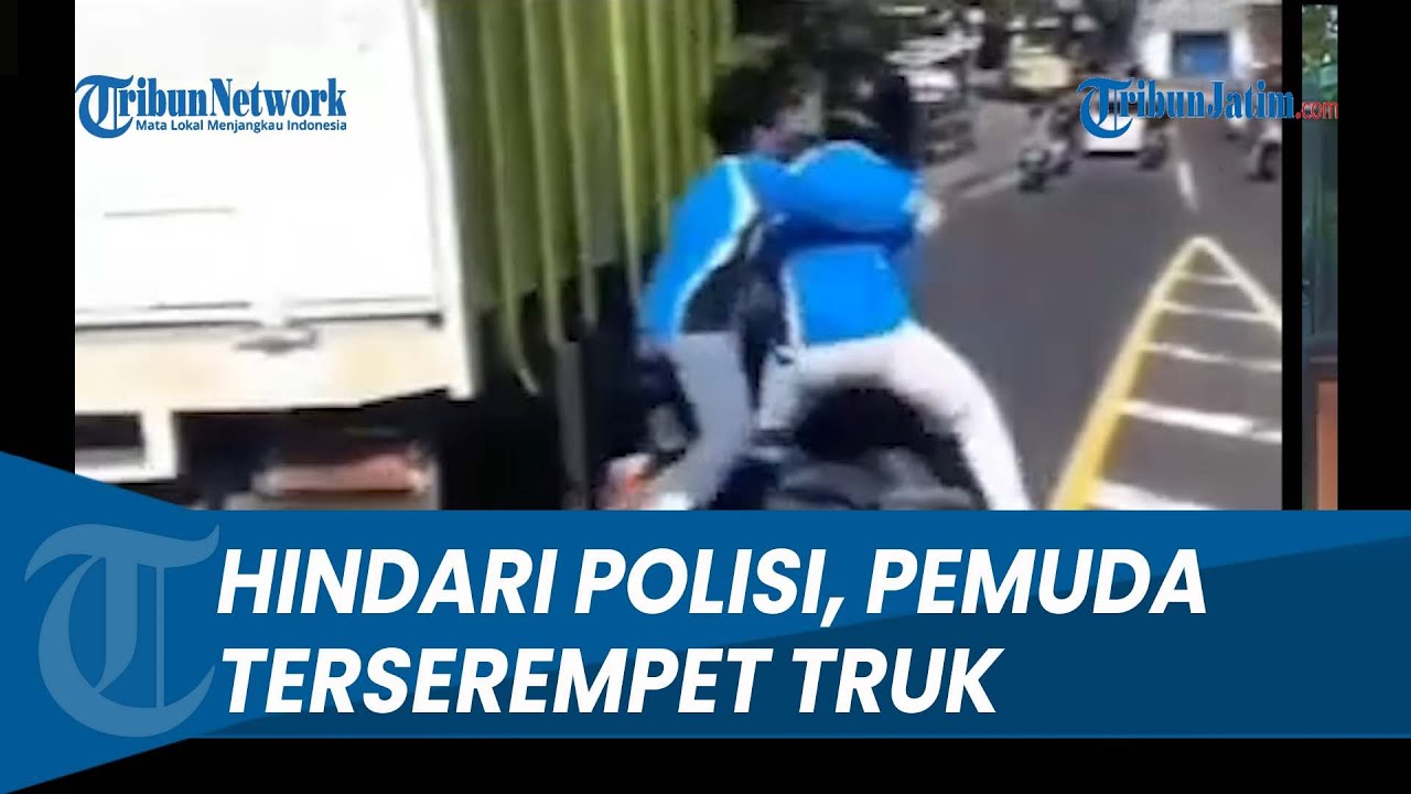 DETIK-DETIK PEMUDA TERSEREMPET TRUK di Karangasem Bali, Mencoba Hindari Polisi