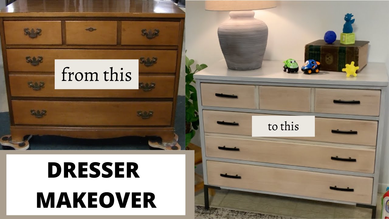 Faux Grasscloth Painting Technique + New Legs - How to create Linen Look on any furniture!