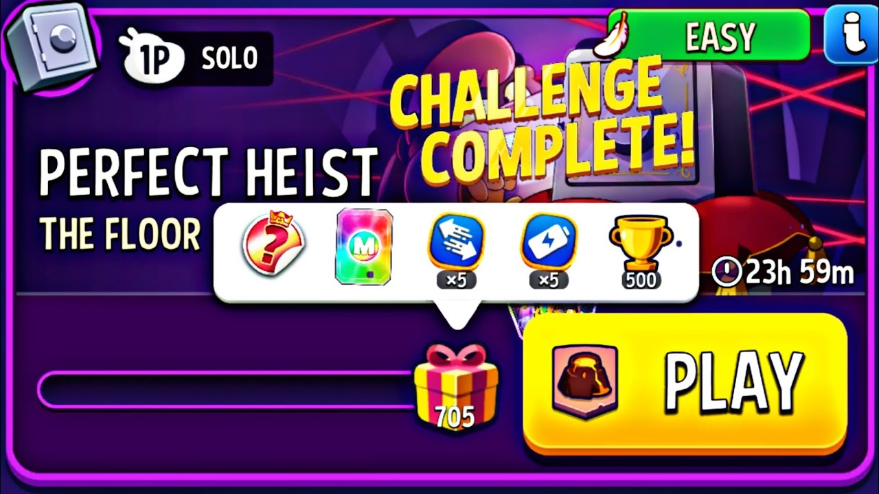 the floor is lava perfect heist solo challenge | match masters | the floor is lava very easy solo
