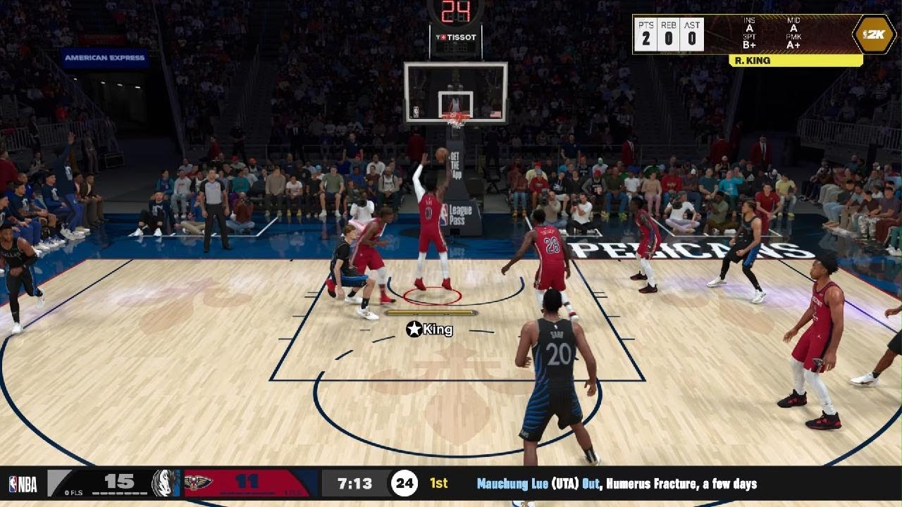 NBA 2K26 pelicans rebuild year 8 game 45 pelicans mavs