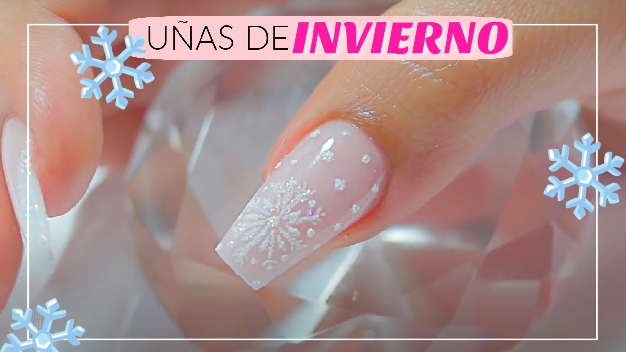 Cómo Hacer: Uñas HERMOSAS de Invierno con Copitos de Nieve!