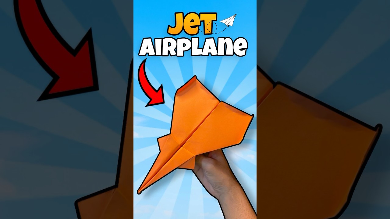 Make Paper Jet Airplane - Super Easy Super Fast! #shorts