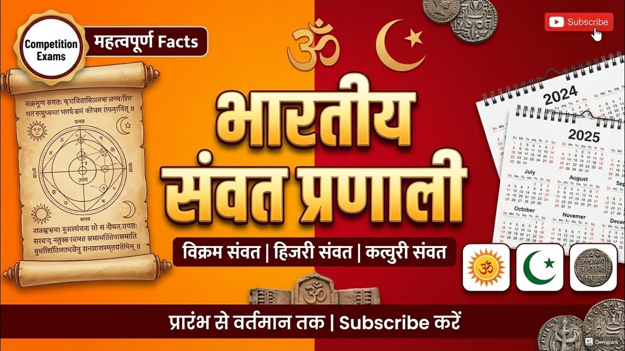 विक्रम संवत, हिजरी संवत, कलचुरी संवत | प्रारंभ कब हुआ? आज कौन-सा संवत चल रहा है? | प्रतियोगी परीक्षा
