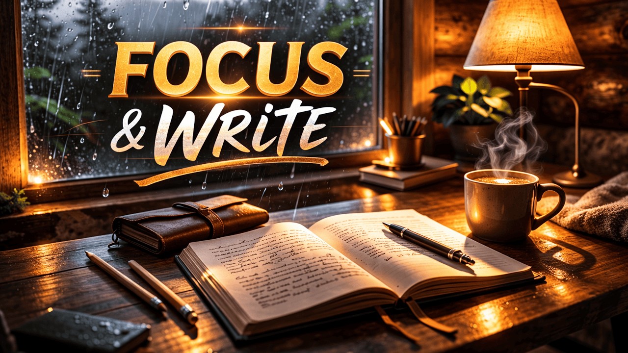 Rainy Desk Jazz R&B for Study & Work | Cozy Background Music for Deep Focus