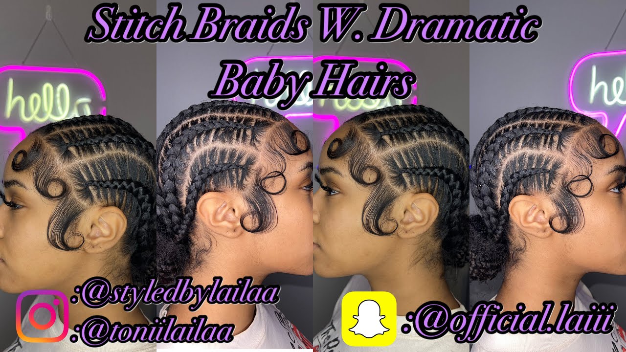 Stitch Braid Tutorial W. Dramatic Baby Hairs