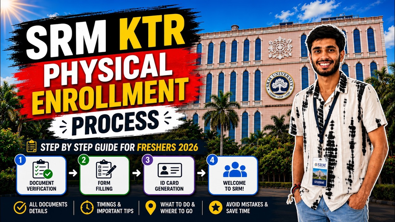 SRM University Physical Enrollment 2026 | Everything Freshers Need to Know