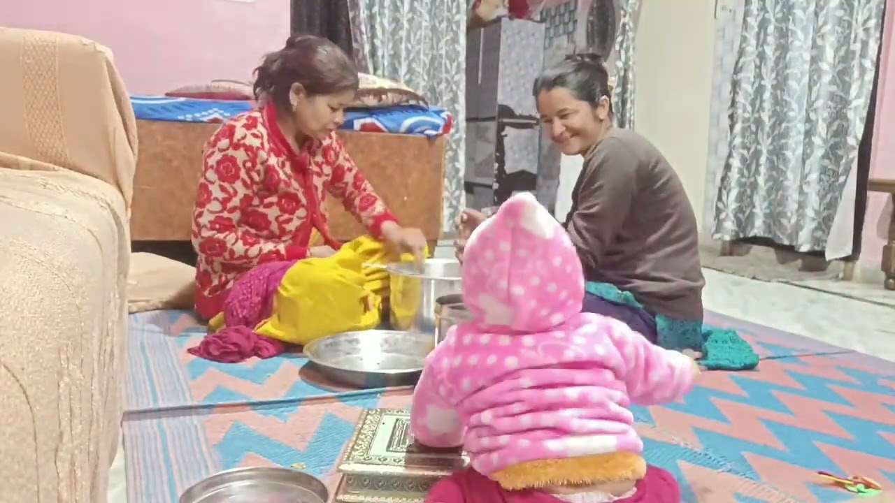 Aaj saas bahu ne mil kar banae laddu 🤗🤩#saasbahu #yummy #vlog #ghaziabad 