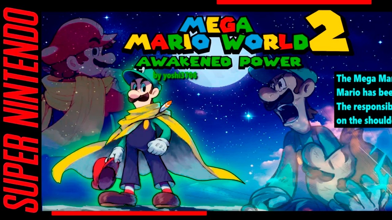 Mega Mario World 2: Awakened Power (100% Secret Endings) Super Mario World Hack Rom!