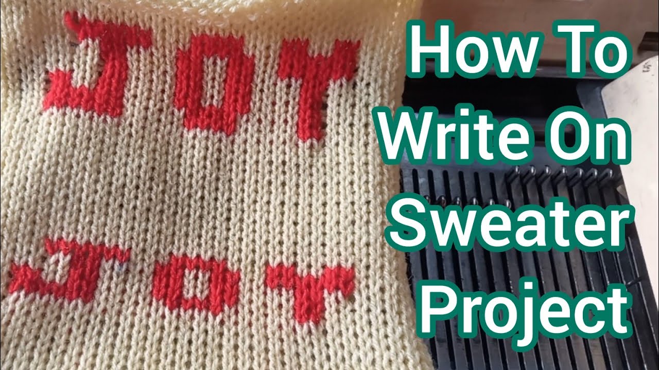 HOW TO WRITE ON SWEATER WITH BROTHER PUNCHCARD SETTINGS #knitting #knit