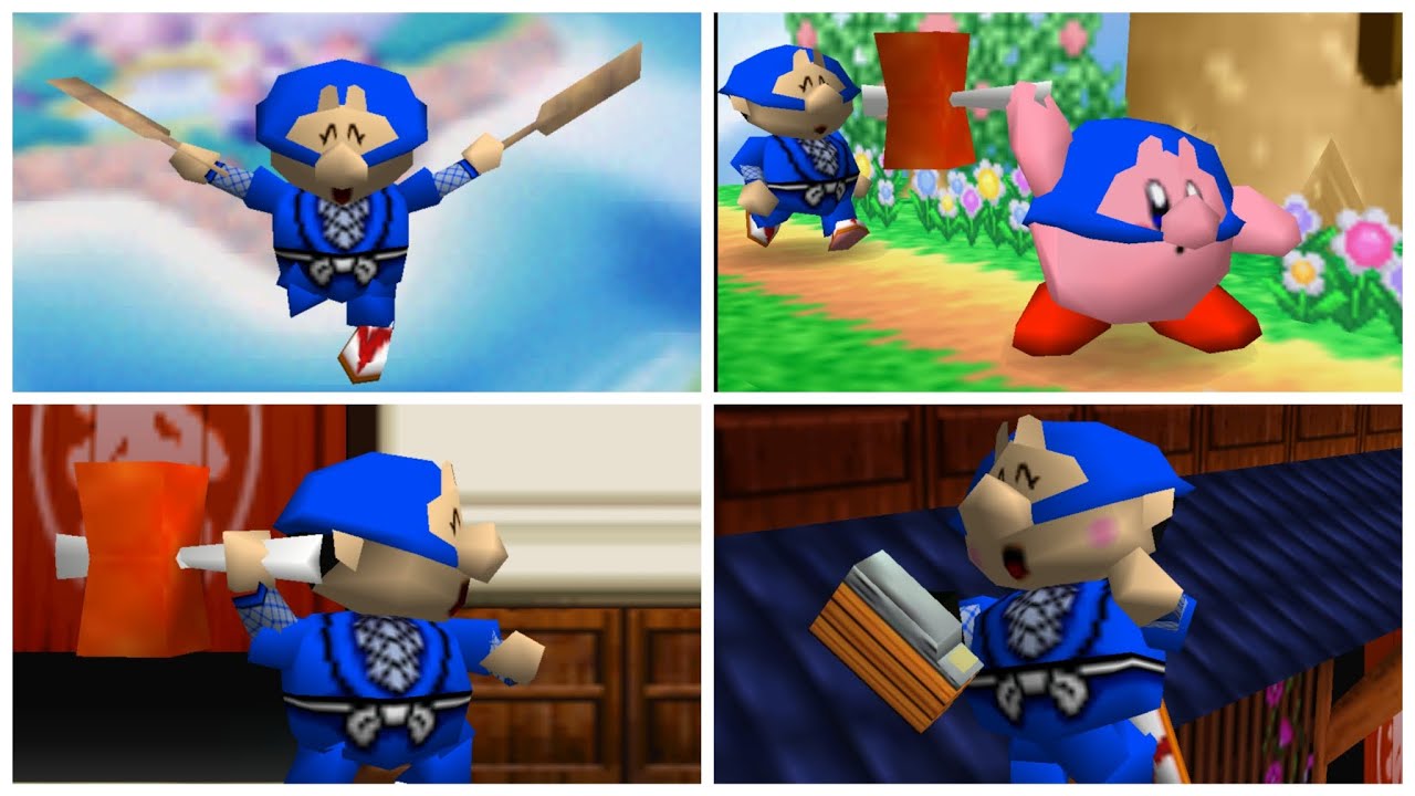 Ebisumaru Full Moveset (Taunts, Kirby Hat & More) | Smash Remix