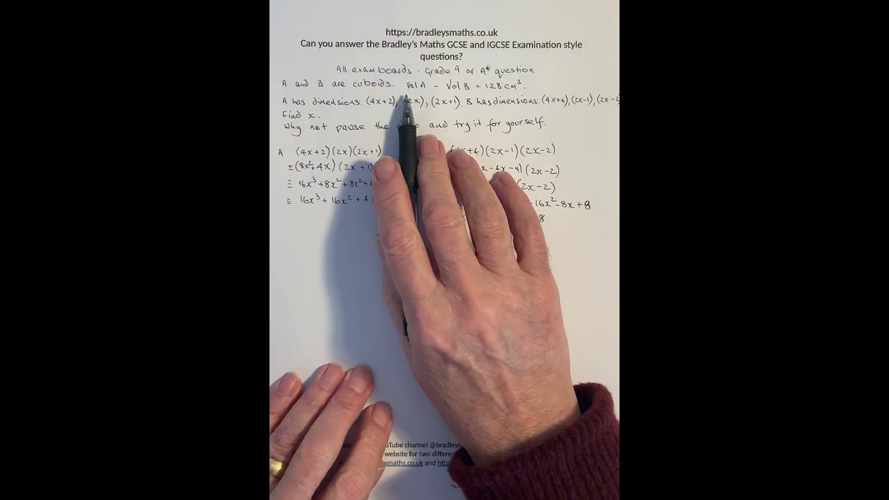 Difficult algebraic manipulation | IGCSE and GCSE | Level 9 / A* |