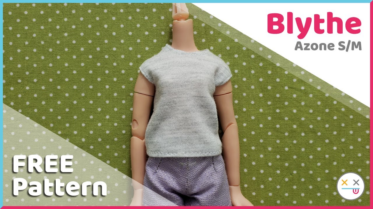 Sewing a Simple Shirt for Azone Blythe (Free Pattern Included!)