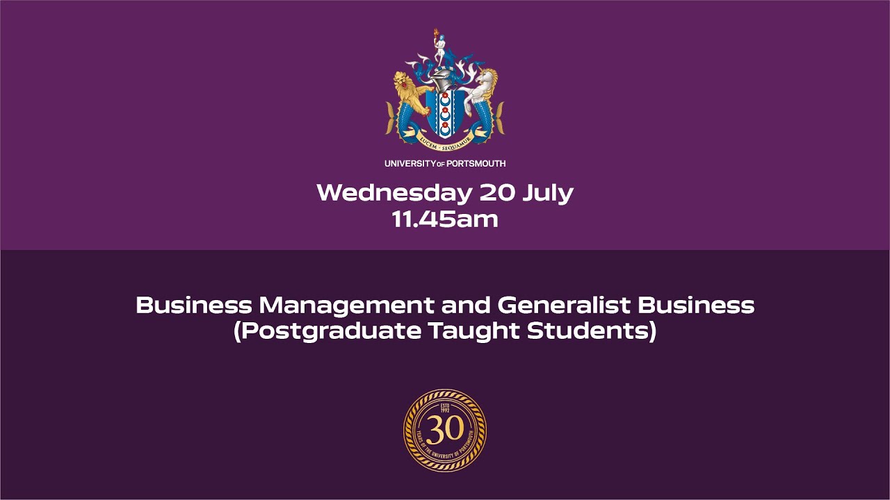 Graduation 2022: Business Management and Generalist Business (Postgraduate Taught Students)