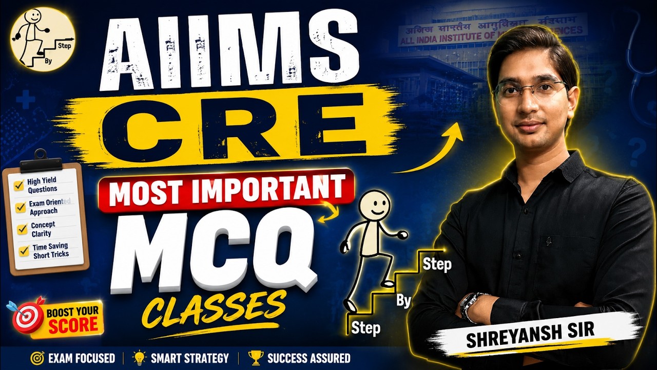 AIIMS CRE 5 🔴MOST IMPORTANT MCQs Class 🔴02 |  Expected Question for SELECTION #aiims #aiimscre2026