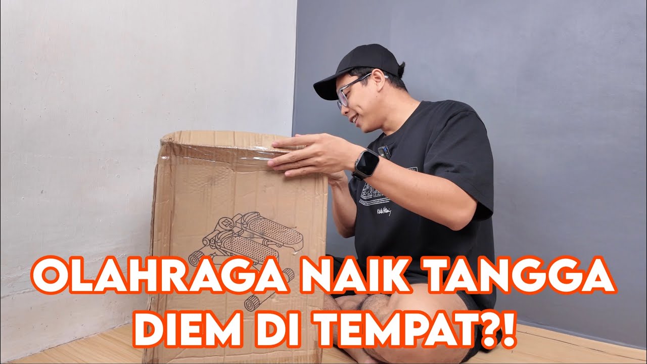 UNBOXING ALAT OLAHRAGA DI RUMAH MINI STEPPER HARGA 400 RIBUAN!