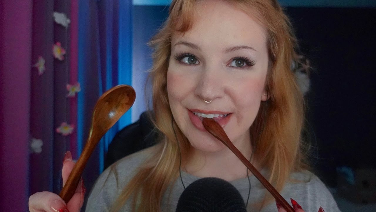 Wooden spoon mouth sounds for sleep & relaxation | Tingle Master ASMR