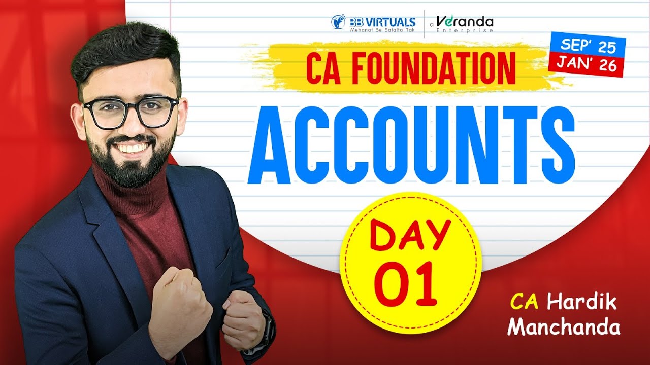 CA Foundation - Accounts | Demo Class # 1 | CA Hardik Manchanda | CA Foundation Sep 25 & Jan 26 |