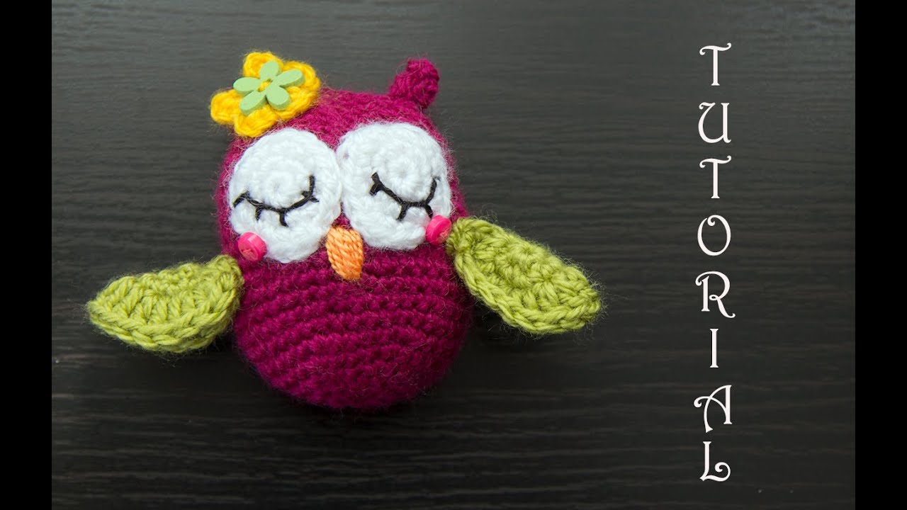 Sówka na szydełku 3D. Brelok. Amigurumi