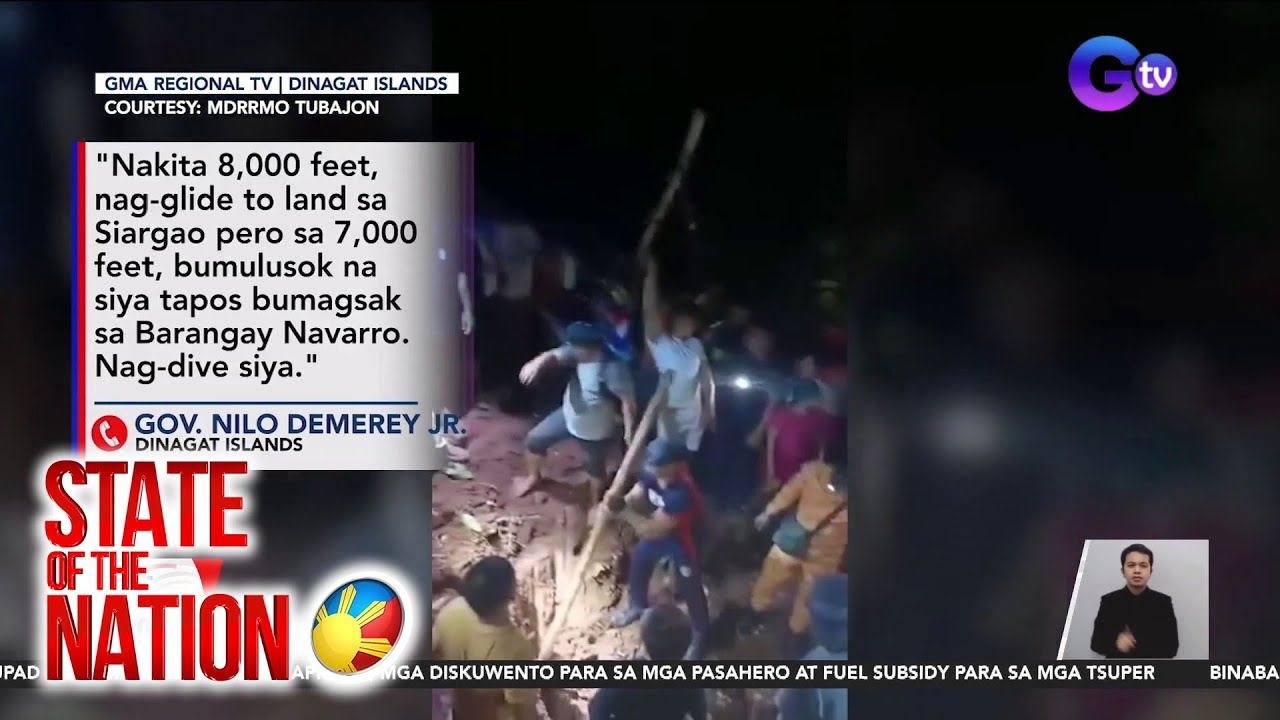 2 sakay ng bumagsak na cessna plane, hinahanap; parte ng katawan ng tao, narekober | SONA