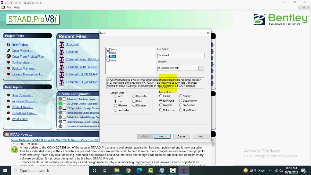 Staddpro Training Day-01: 01_Open the file and Primary Setting
