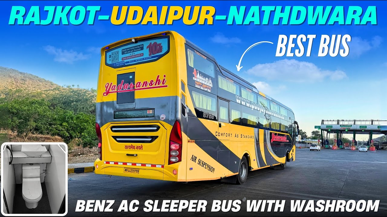 AC Sleeper Bus with Washroom I Rajkot-Udaipur-Nathdwara I Pooja Yaduvanshi Travels I राजकोट-उदयपुर I