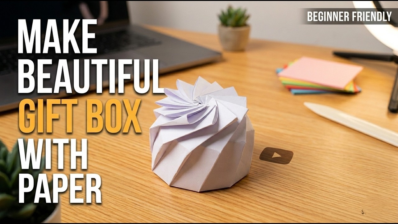 DIY gift box|  make beautiful gift box with paper| 🎨how to make gift box hand craft #handcraft