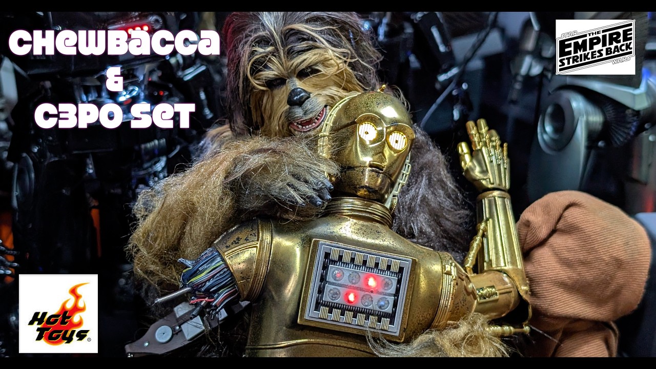 Chewbacca & C-3PO Hot Toys Empire Strikes Back 1/6 Scale figure set review & unbox MMS766