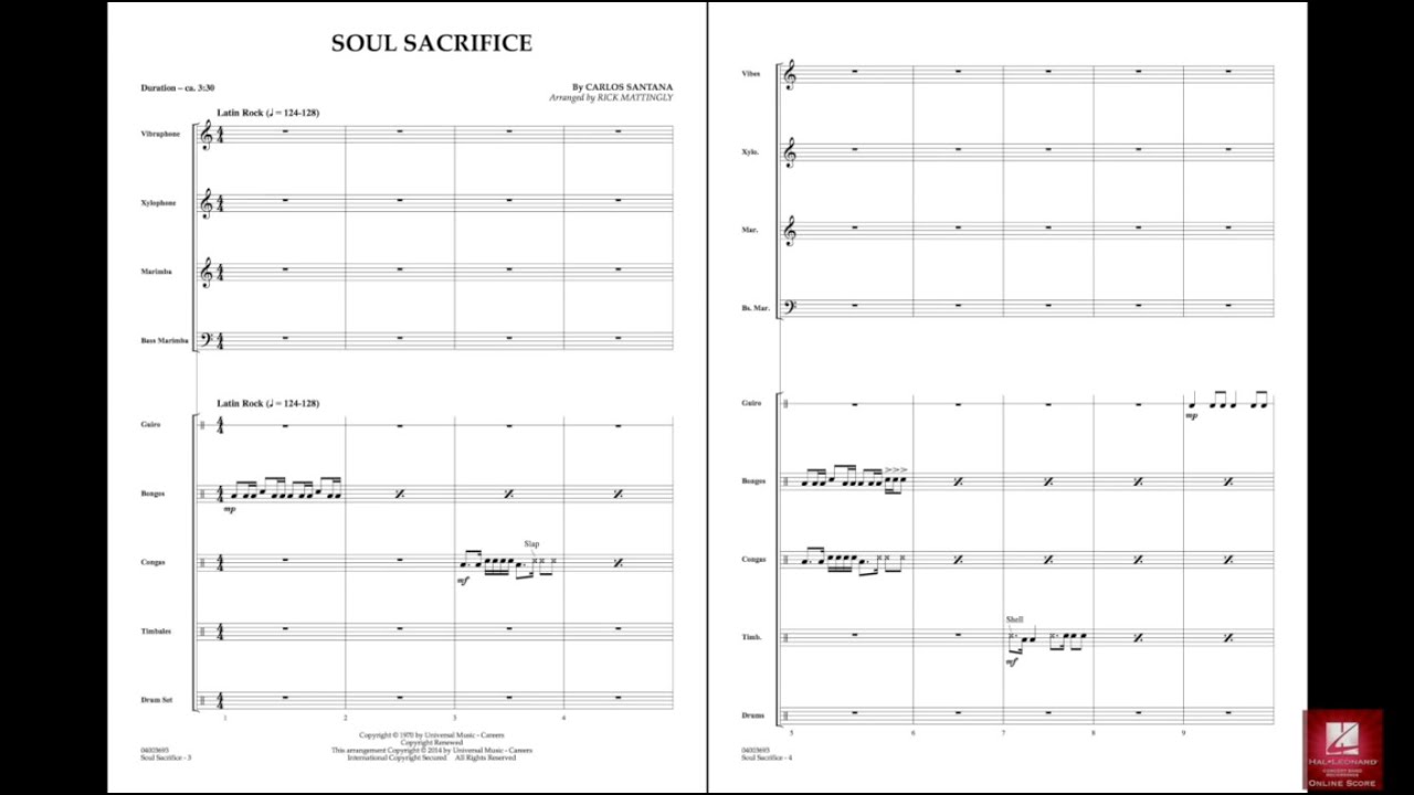 Soul Sacrifice by Carlos Santana/arranged by Rick Mattingly